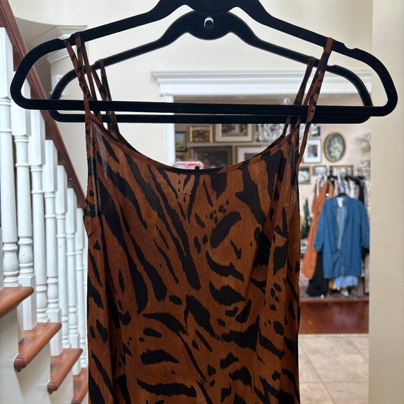 Rixo Animal Print Silk Dress NWT - Picture 3 of 5